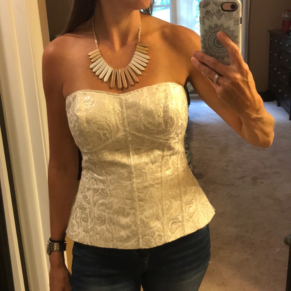 Whbm bustier top size 4